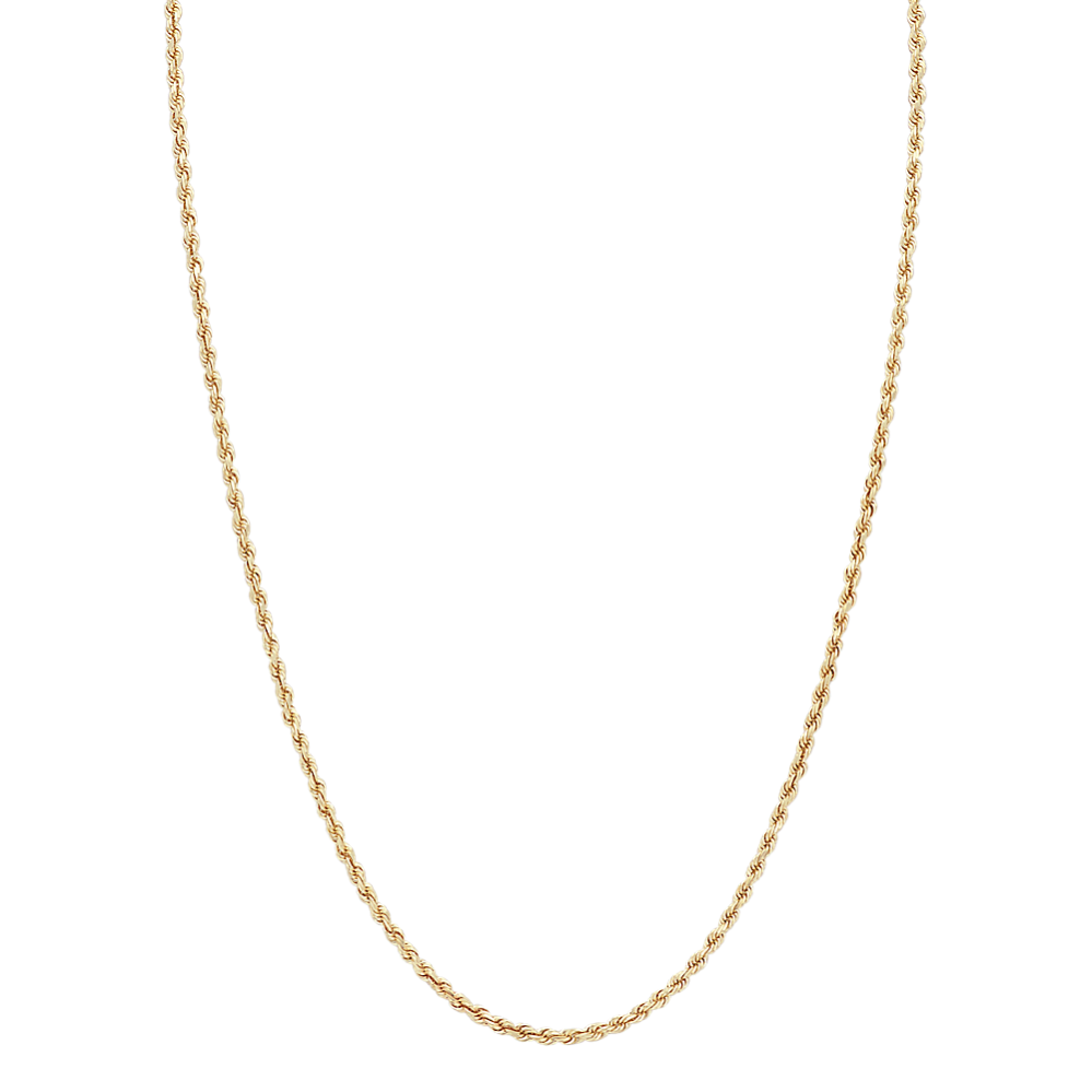24in 14K Yellow Gold Rope Chain (3mm)