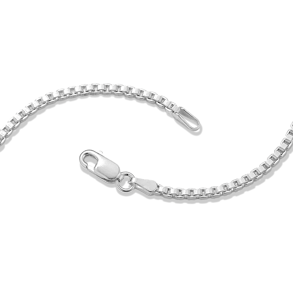 24 in Mens Bead Chain in Sterling Silver (2mm) Shane Co.