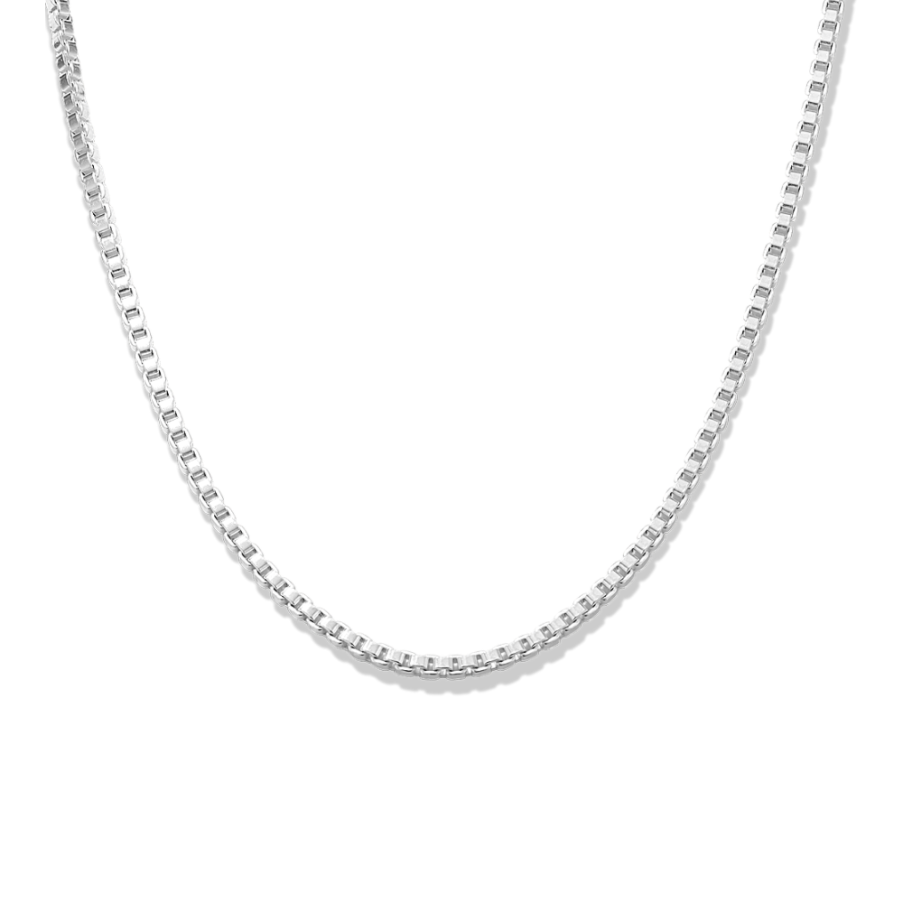 24 in Mens Bead Chain in Sterling Silver (2mm) Shane Co.