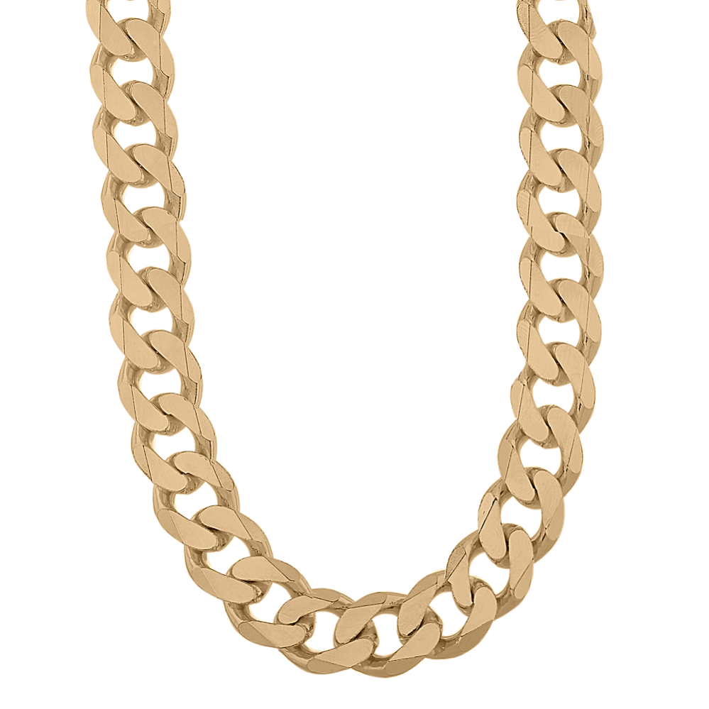 24'' 14K Yellow Gold Vermeil Curb Chain (10.8mm)