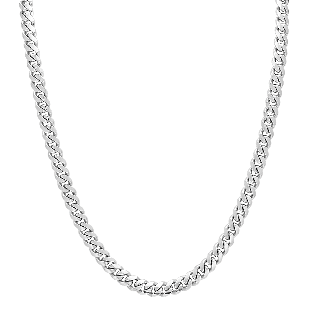 8mm hot sale silver chain