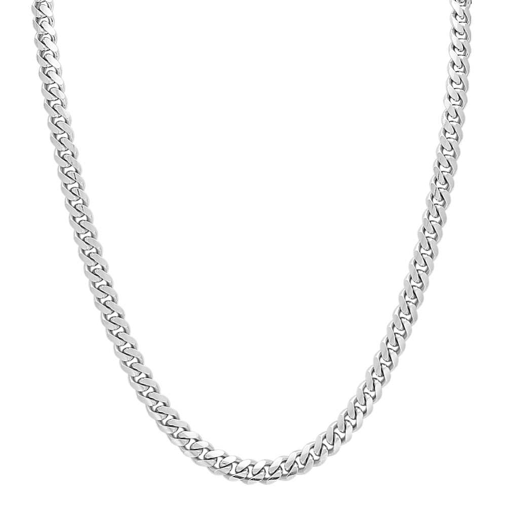 24 in Mens Miami Cuban Chain in Sterling Silver (8mm)