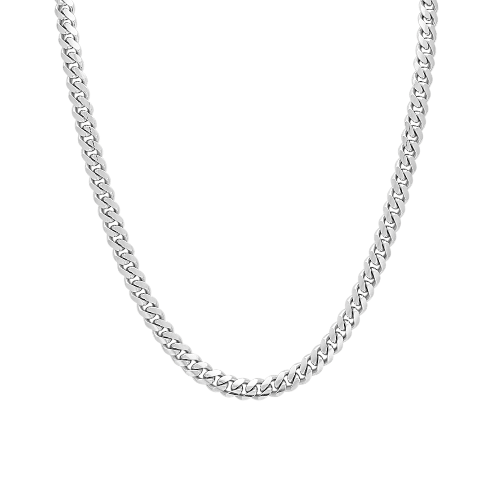 24 in Mens Miami Cuban Chain in Sterling Silver (8mm)