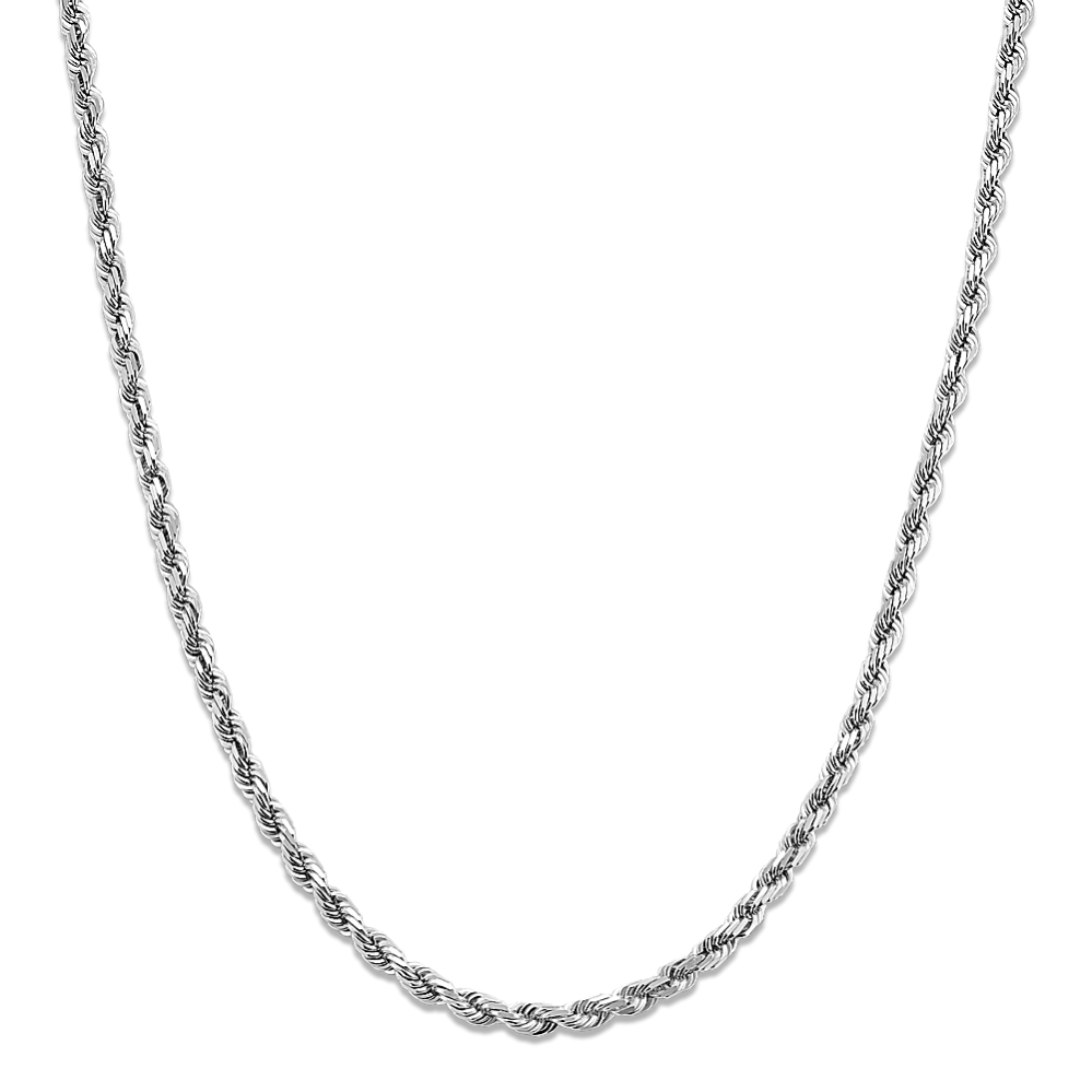 24'' 14K Gold Diamond Cut Rope Chain (3.6mm)