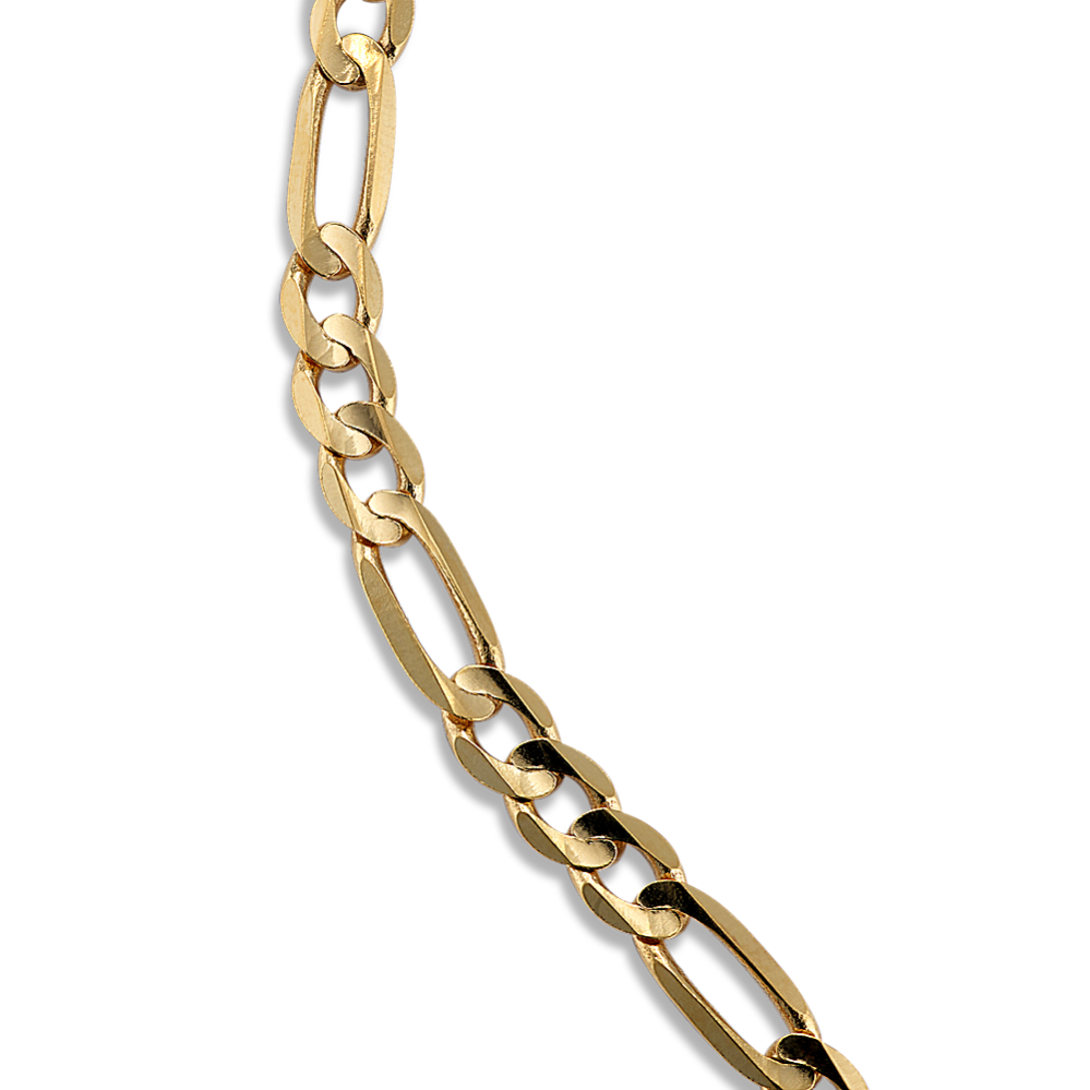 24in 14K Yellow Gold Figaro Chain (3.8mm) | Shane Co.