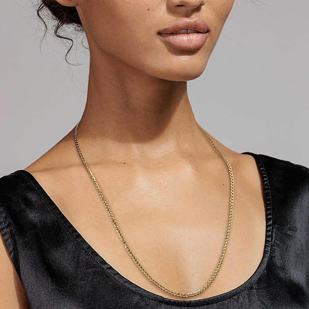 Curb Chain Necklace (Gold)