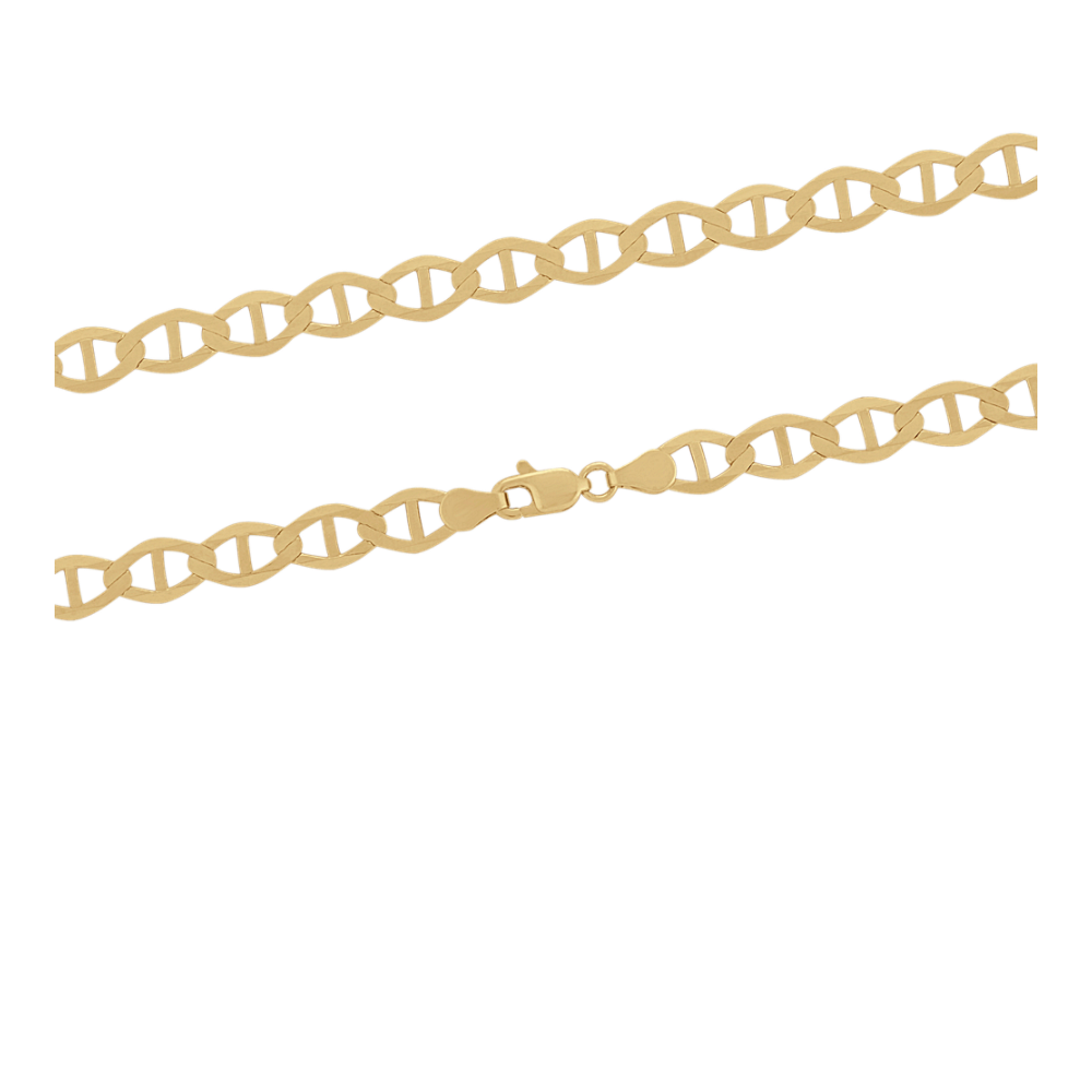 6mm Mariner Chain in 14K Yellow Gold (20 in) Shane Co.