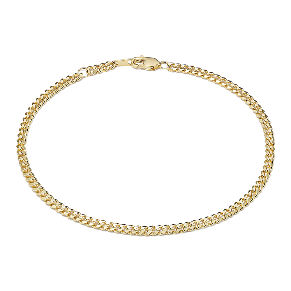 7.5'' 14K Yellow Gold Curb Chain Bracelet (2.8mm)
