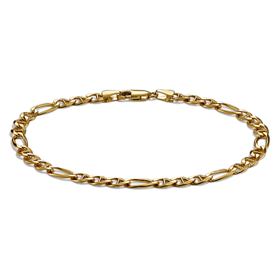 8.5'' Mens Figarucci Bracelet in 14K Yellow Gold (5mm)