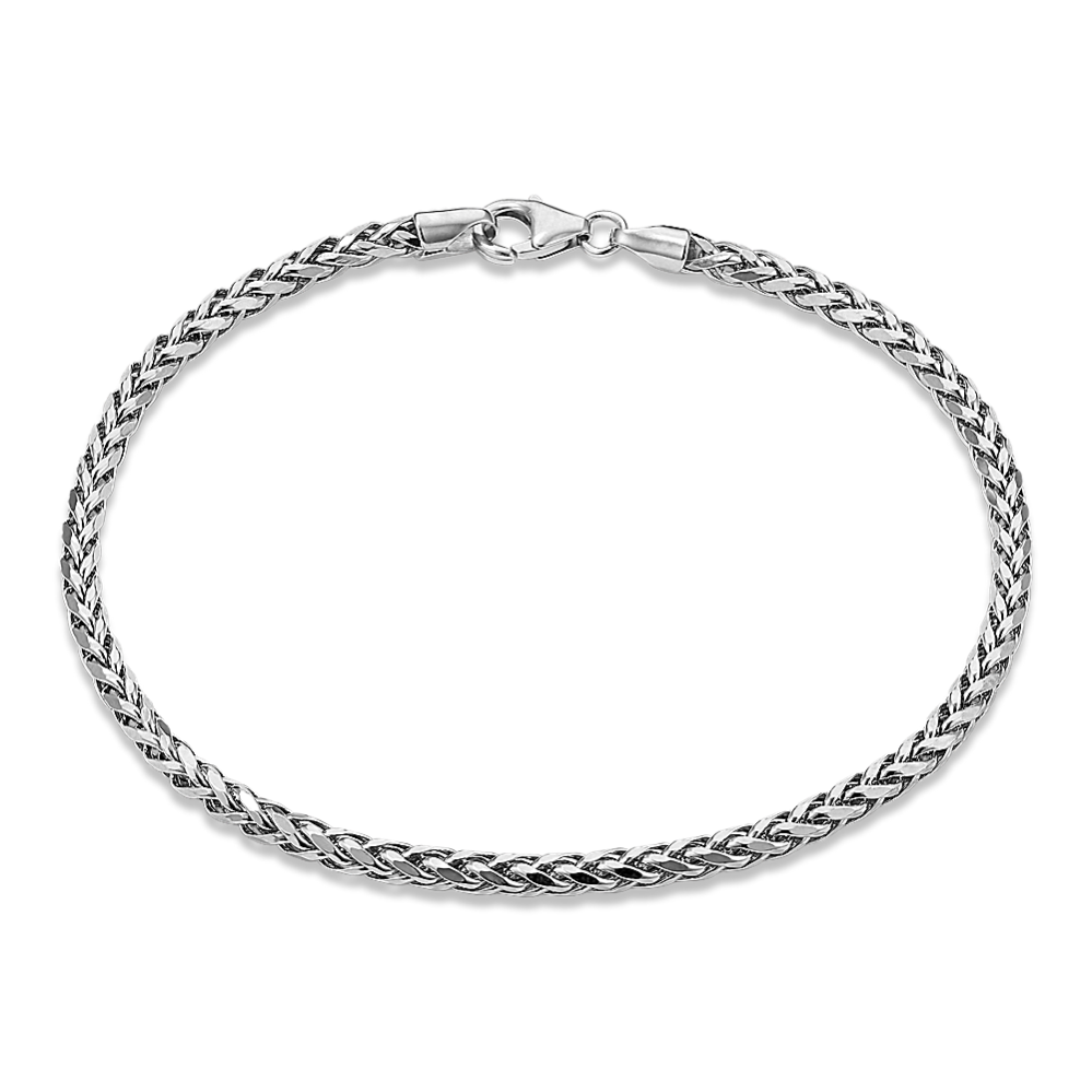 9'' Sterling Silver Wheat Chain Bracelet (3.2mm)