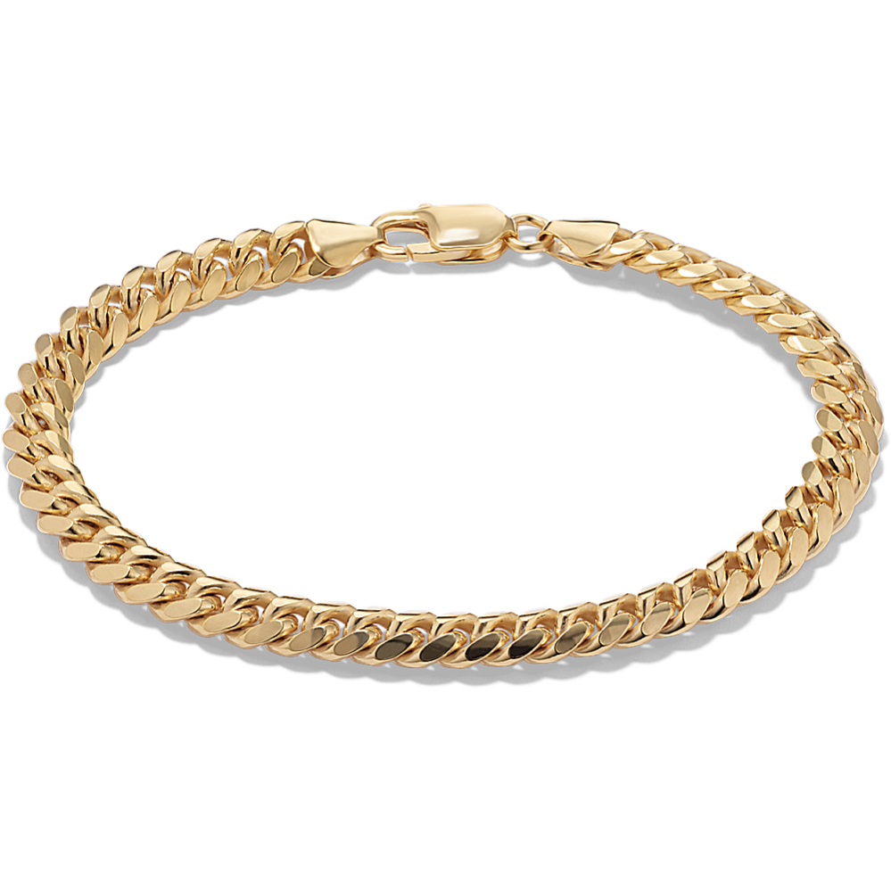 9 in Mens Miami Cuban Bracelet in Vermeil 14K Yellow Gold (7.2mm)