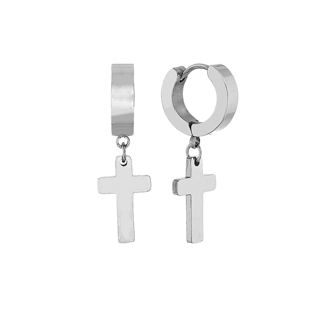 Cross Earrings in Stainless Steel