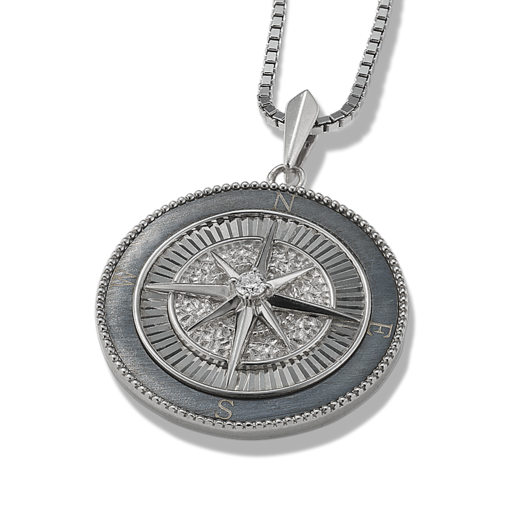 Diamond Compass Rose Pendant (20 in) | Shane Co.