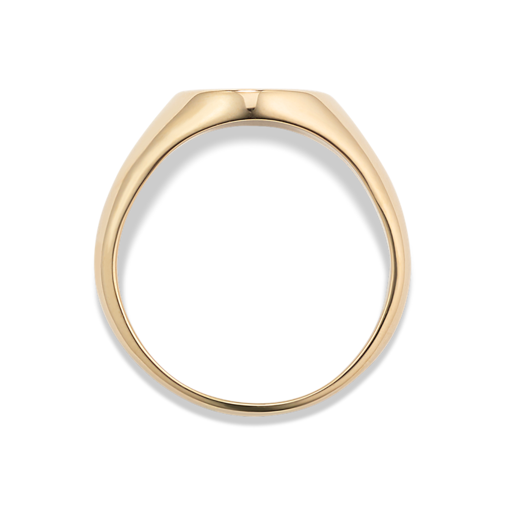 Engravable Signet Ring in 14k Yellow Gold | Shane Co.