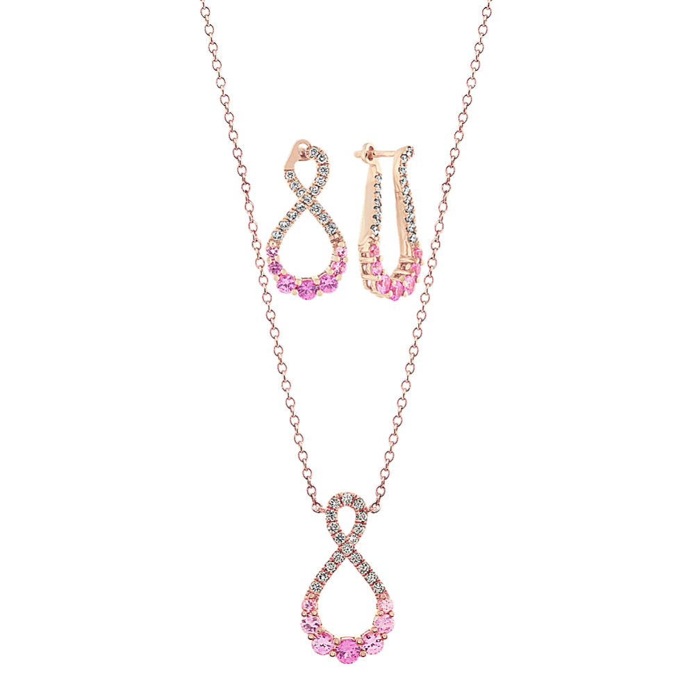 Infinity Earrings and Necklace Matching Set