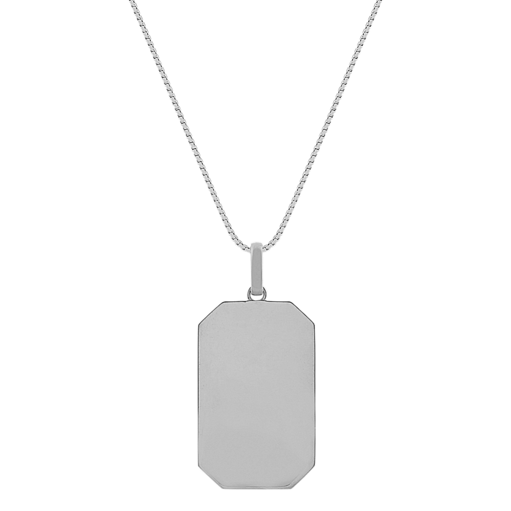 Mens white gold dog tags clearance