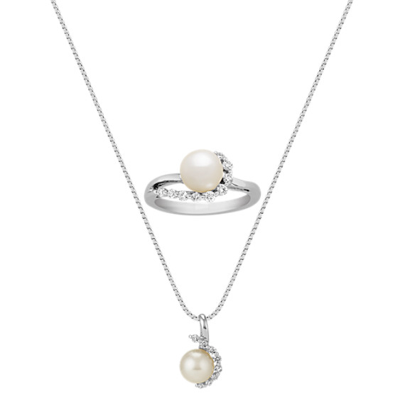 Pearl \u0026 Diamond Ring \u0026 Pendant Matching 