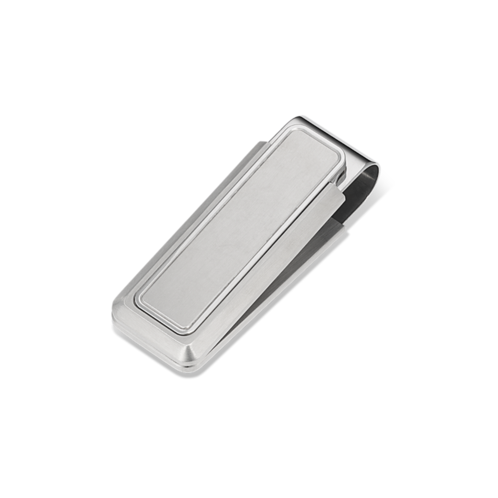 Beveled Edge Stainless Steel Money Clip