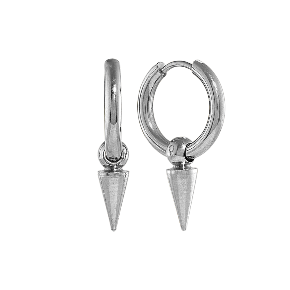 Spike Hoop Earrings in Stainless Steel