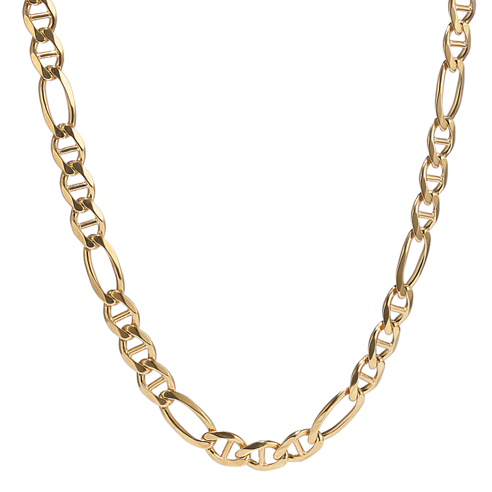 22'' 14K Yellow Gold Figarucci Chain (5mm)