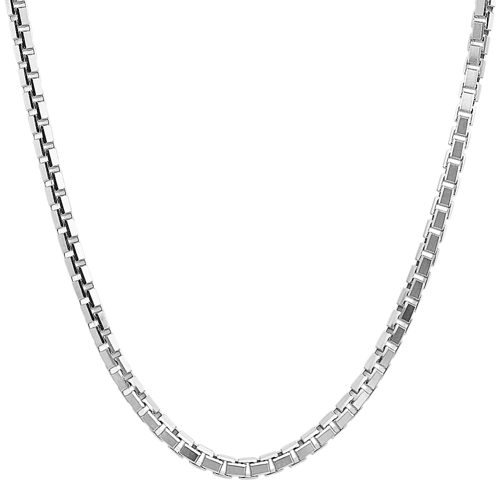 24 in 14K White Gold Box Chain (2.3mm)