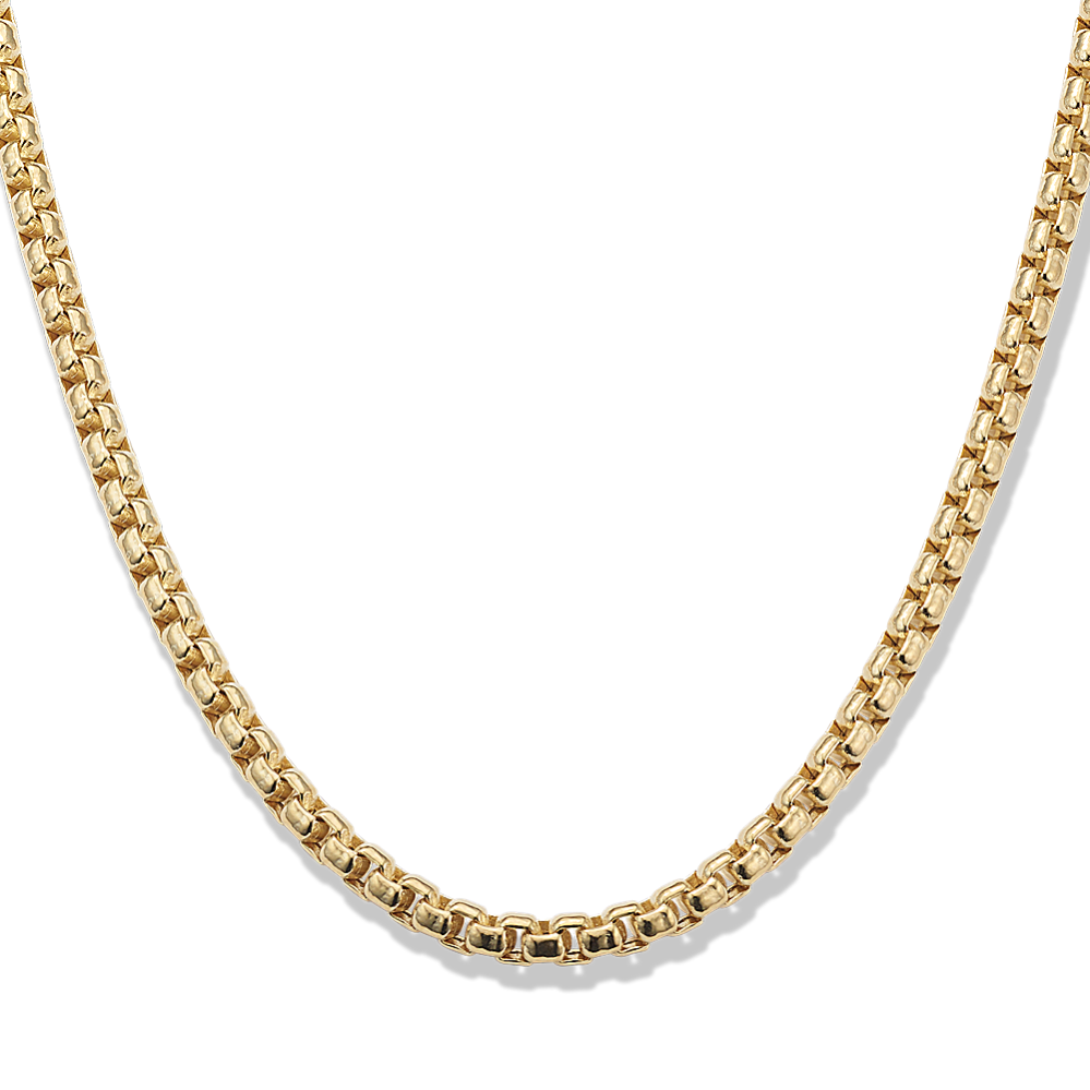 22'' 14K Yellow Gold Box Chain (3.7mm)