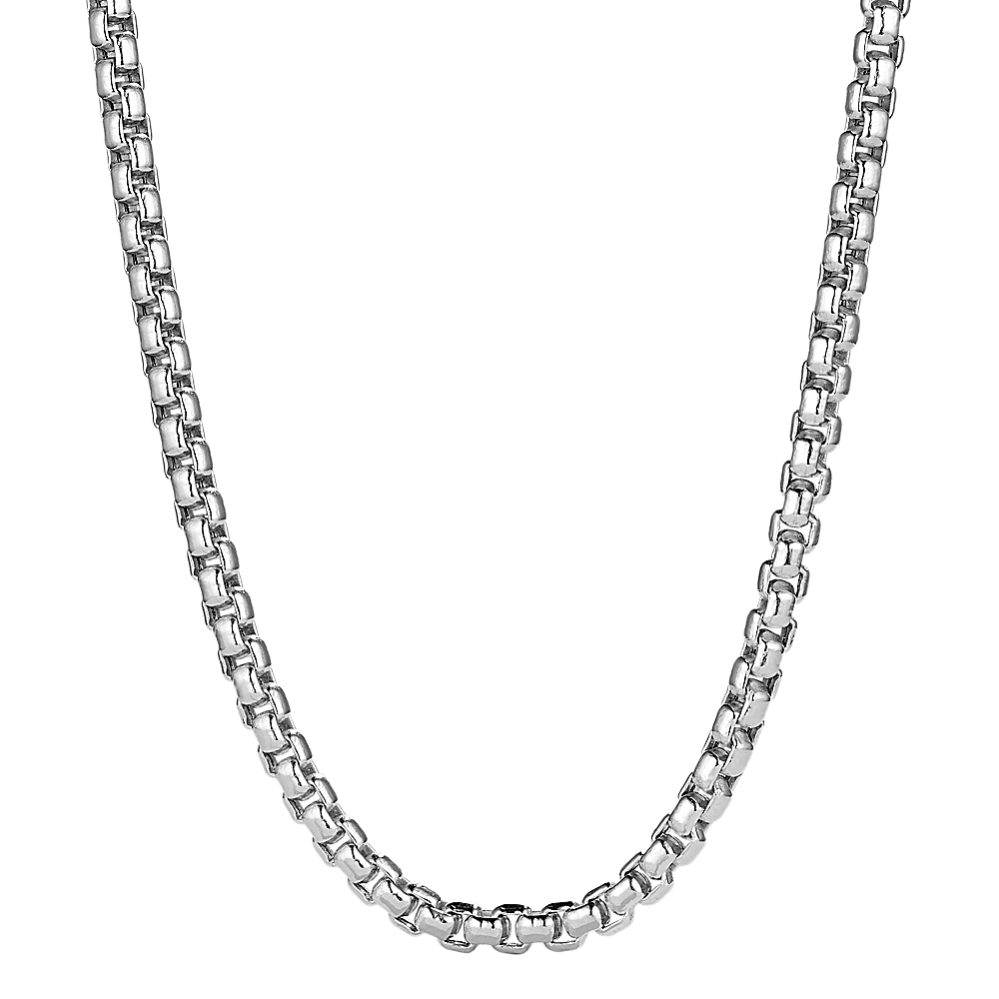 20'' 14K White Gold Box Chain (3.7mm)