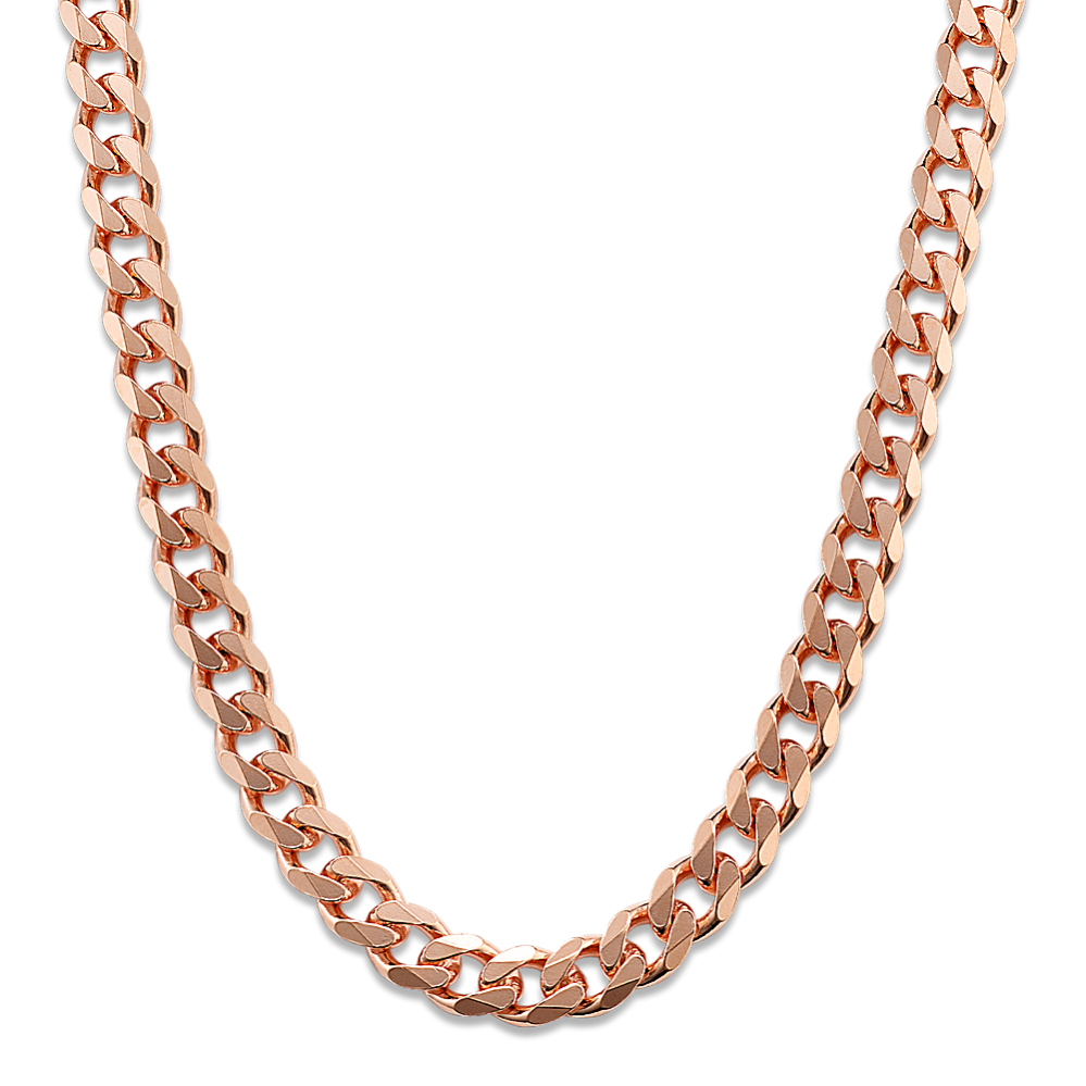20'' 14K Rose Gold Vermeil Curb Chain (6.4mm)