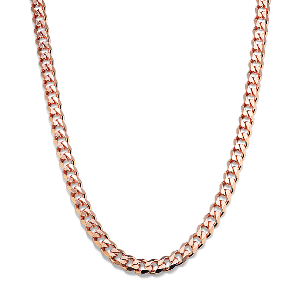 24'' 14K Rose Gold Vermeil Curb Chain (6.4mm)