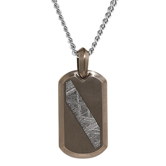 Galaxy 24 in Meteorite and Stainless Steel Dog Tag