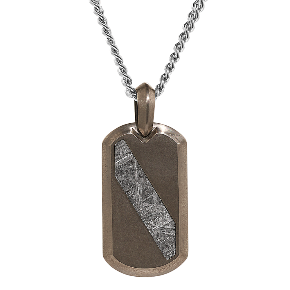 Galaxy 24 in Meteorite and Stainless Steel Dog Tag