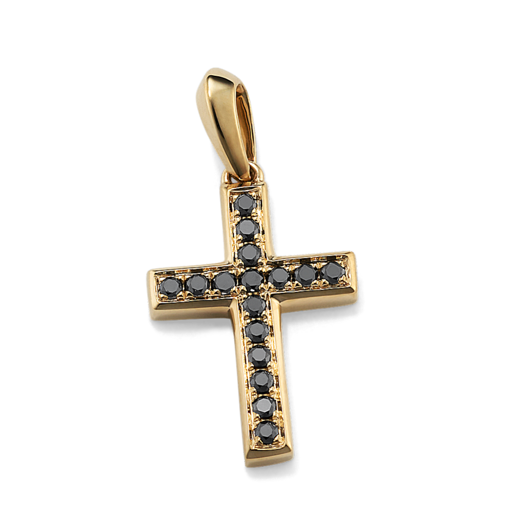 Crosby Black Diamond Cross Charm