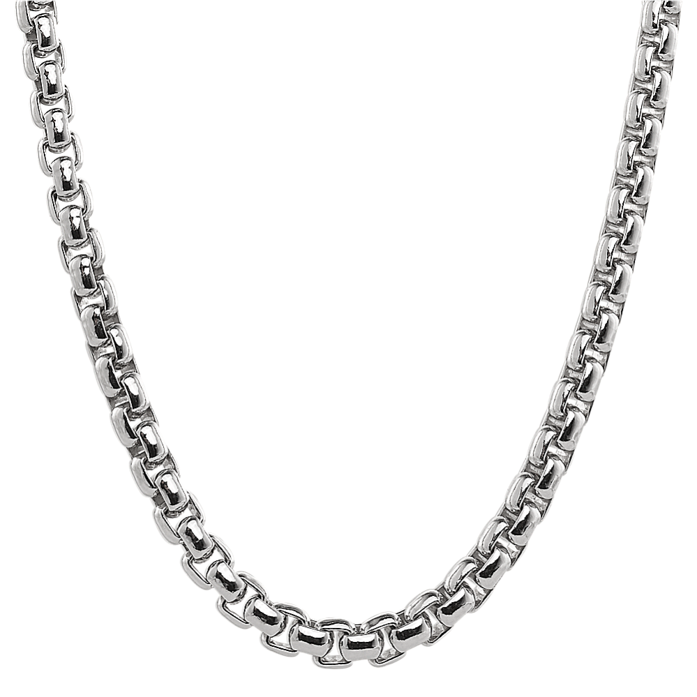 20 in Box Chain in Sterling Silver (4mm)