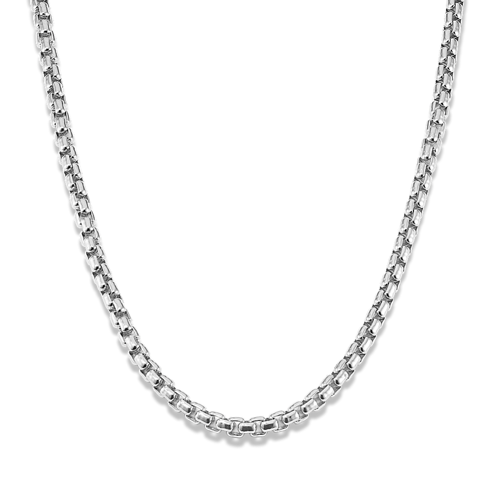 20 in Box Chain in Sterling Silver (4mm)