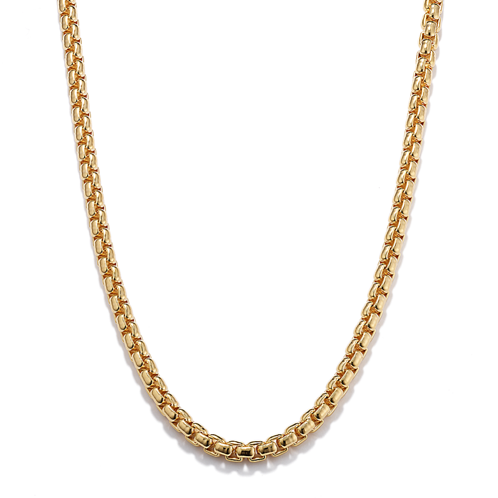 20 in Box Chain in Vermeil 14K Yellow Gold (4mm) | Shane Co.