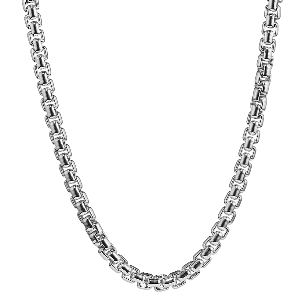 22 in Box Chain in Sterling Silver (4mm)