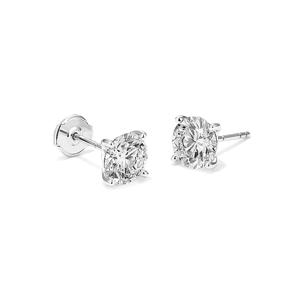 diamond earrings silver