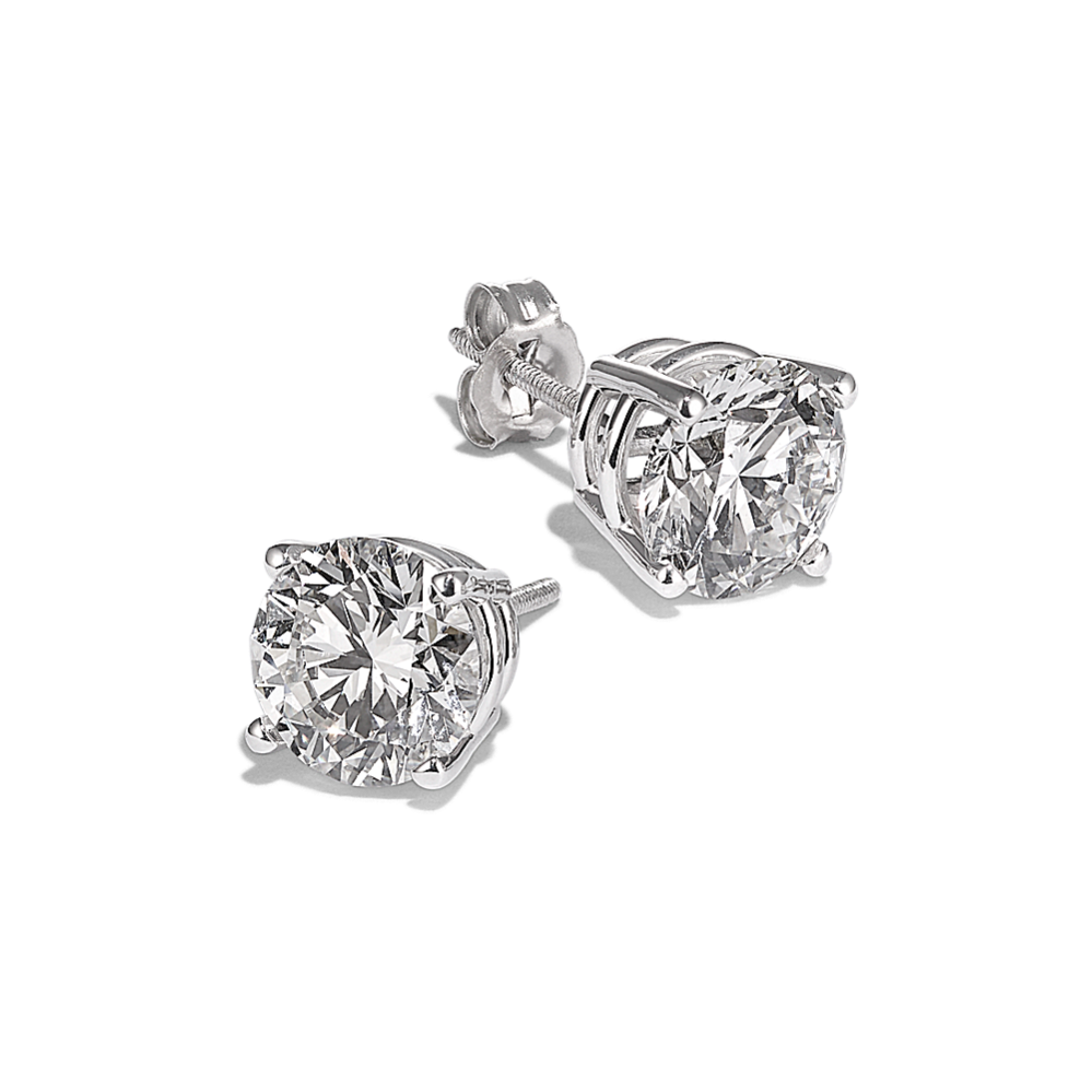 5 ct. Lab-Grown Diamond Stud Earrings in 14k White Gold | Shane Co.