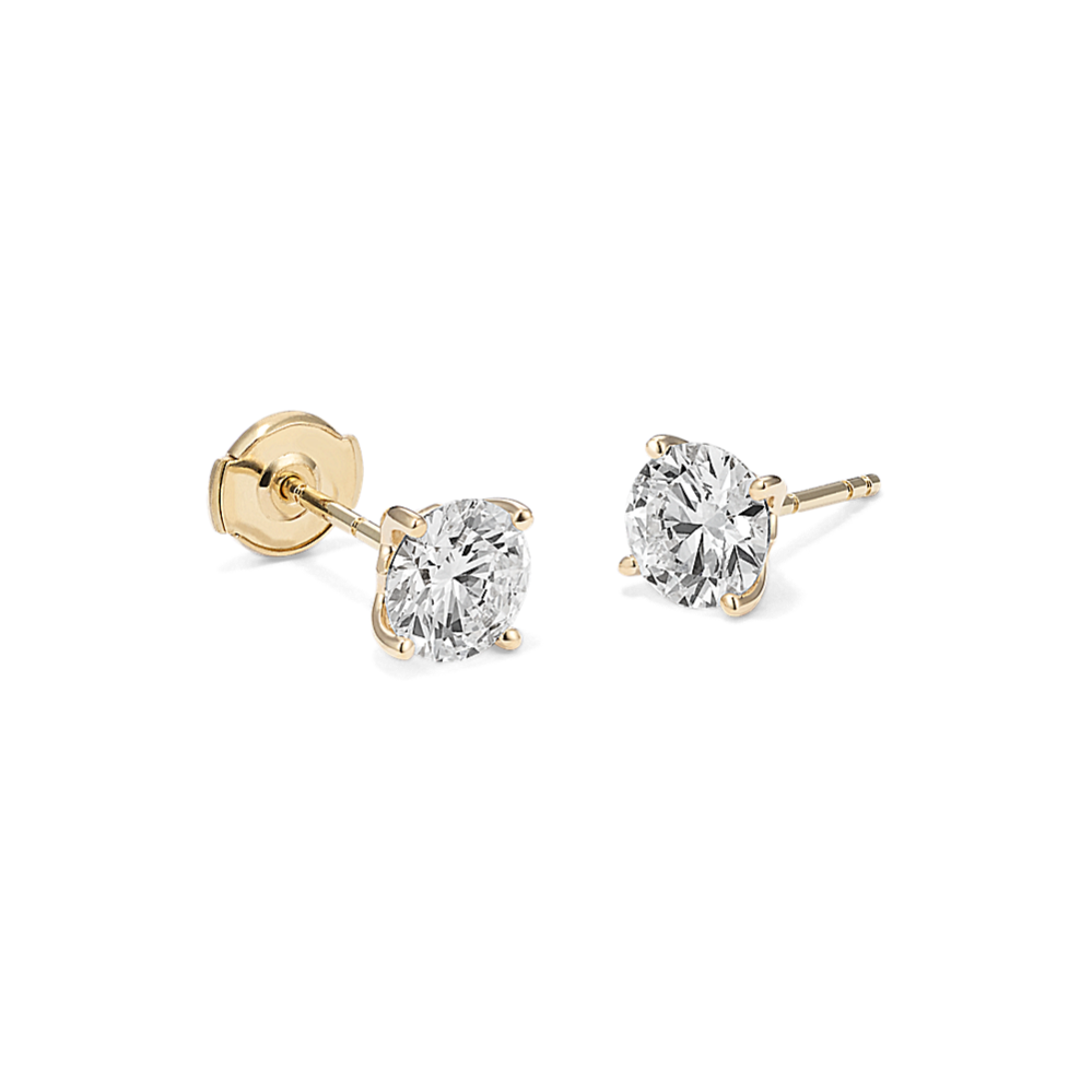 2 carat diamond stud deals earrings 14k yellow gold