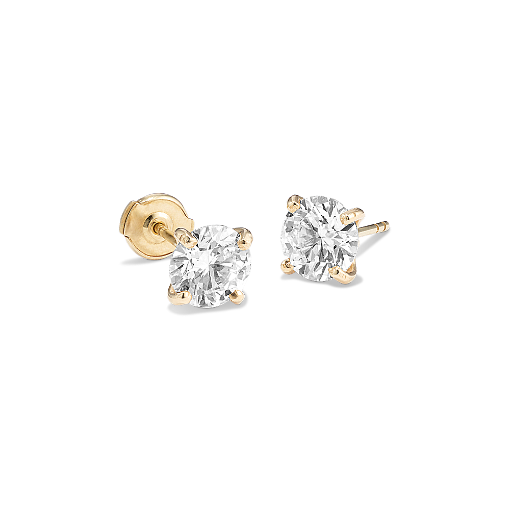 3 ct. Lab-Grown Diamond Stud Earrings in 14k Yellow Gold