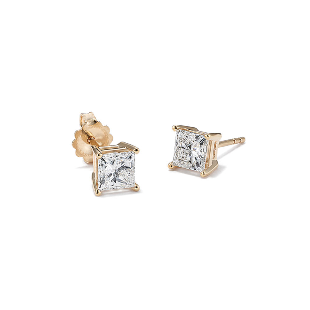 2 tcw Princess Cut Lab-Grown Diamond Studs
