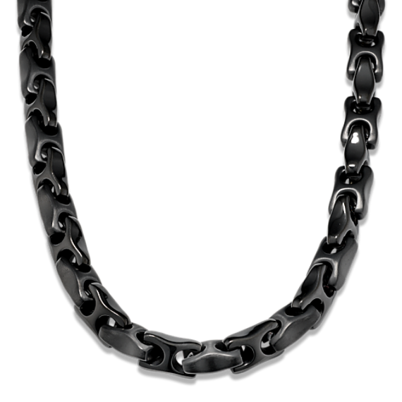 24'' Black Stainless Steel Mariner Chain (8.8mm)
