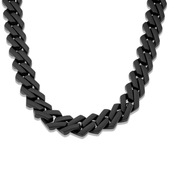 20in Stainless Steel Angular Curb Chain (13.5mm) | Shane Co.