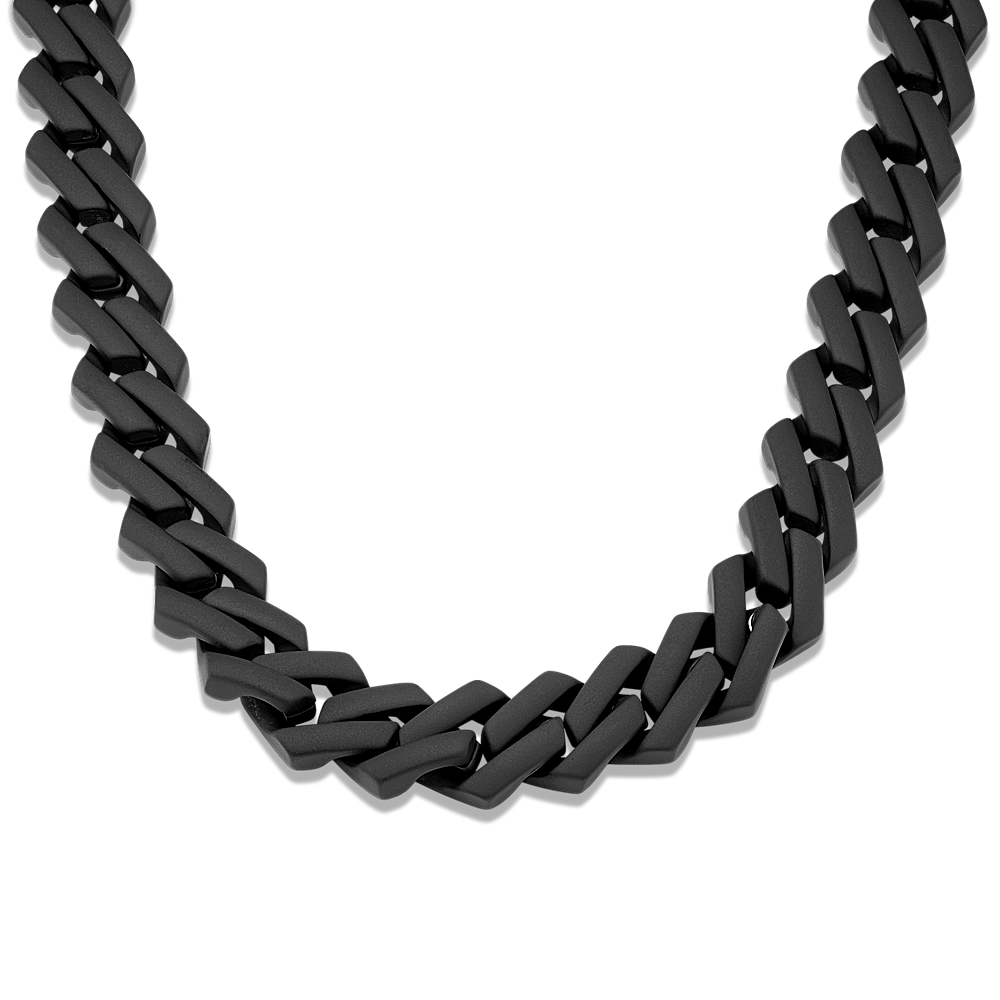 20in Stainless Steel Angular Curb Chain (13.5mm) Shane Co.
