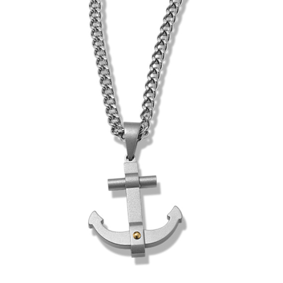 Stainless Steel Anchor Pendant Shane Co