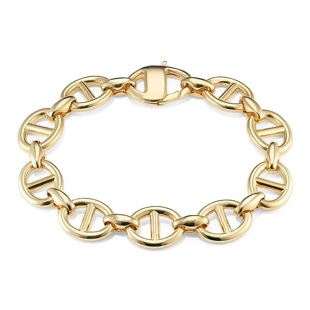 8.25'' 14K Gold Vermeil Mariner Chain Bracelet