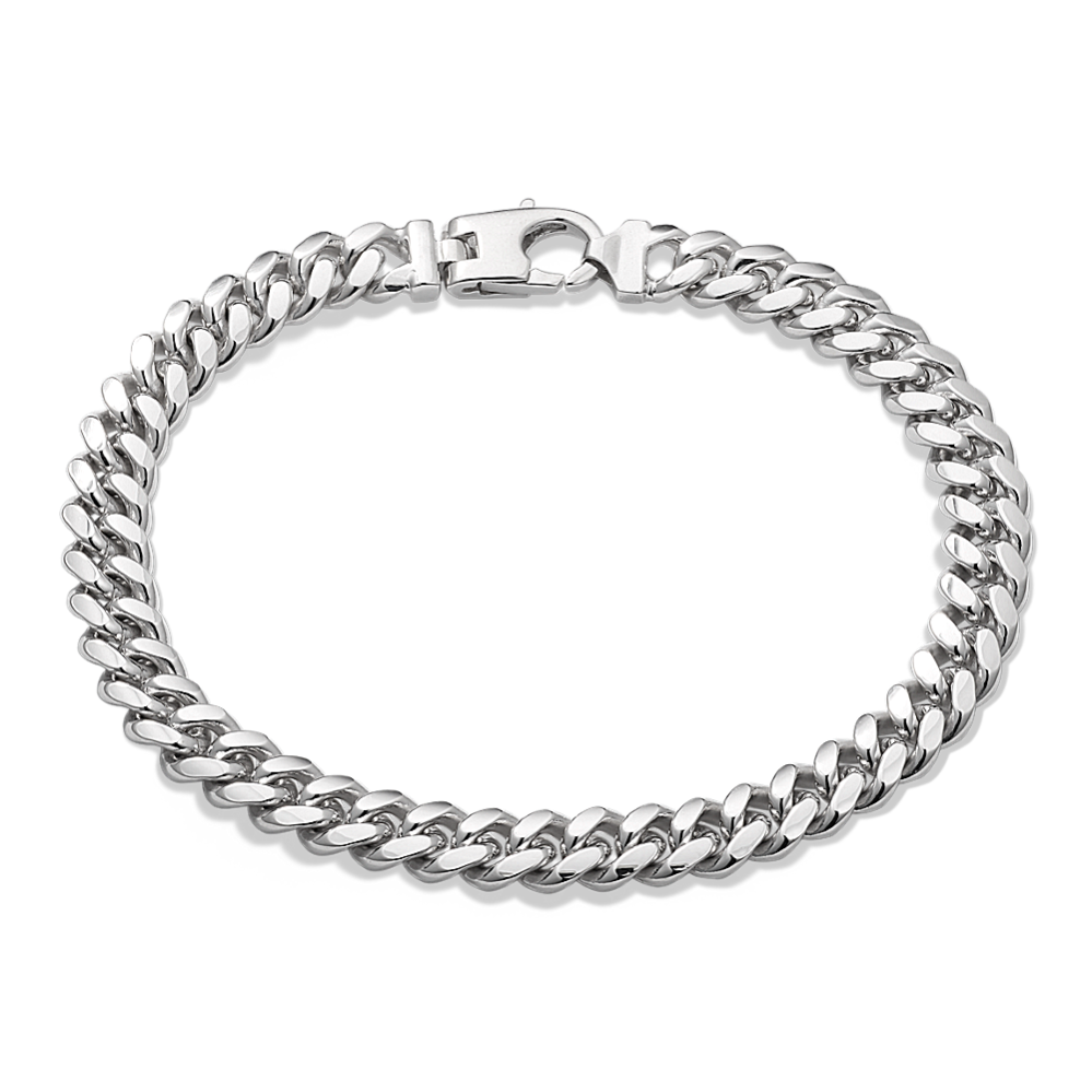 Authentic Silver Miami Cuban Link Bracelet