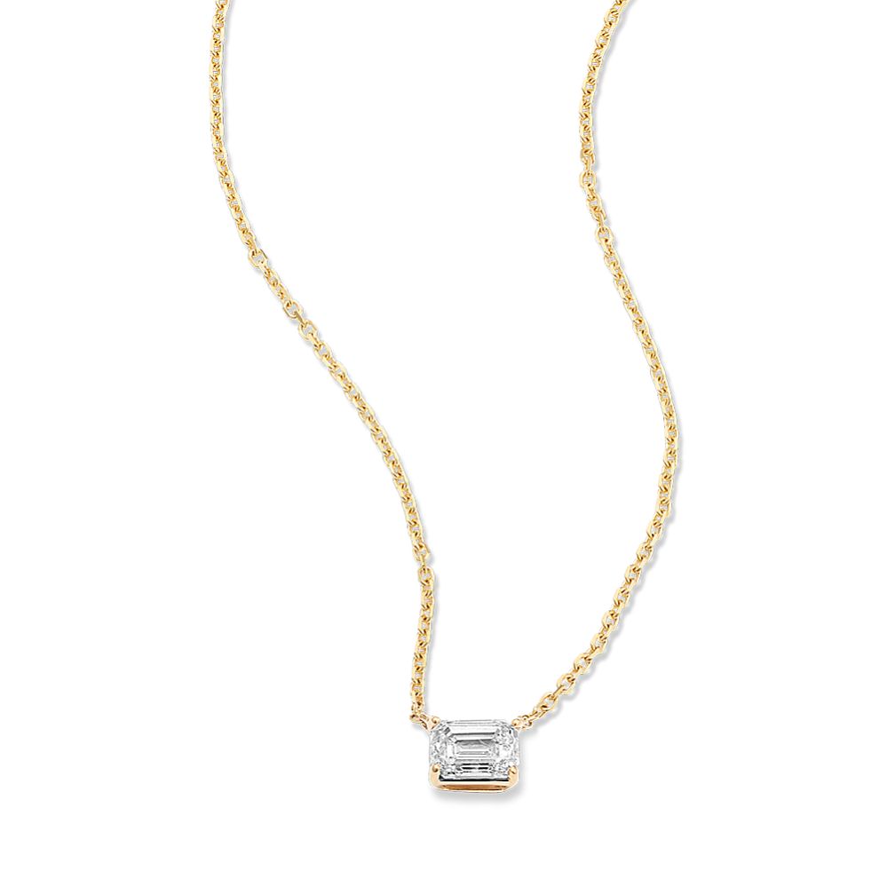 Emerald Cut 1/2 ctw Lab-Grown Diamond Pendant