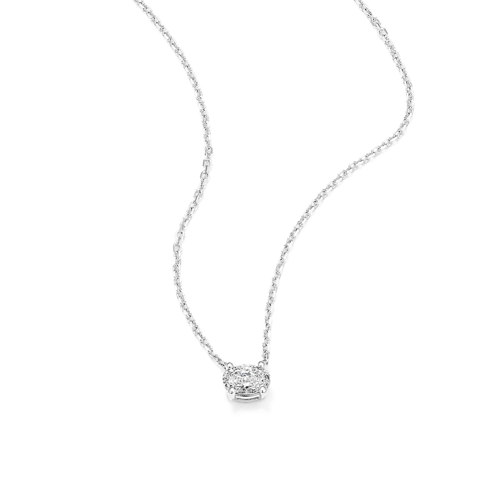 Oval 1/3 ctw Lab-Grown Diamond Pendant