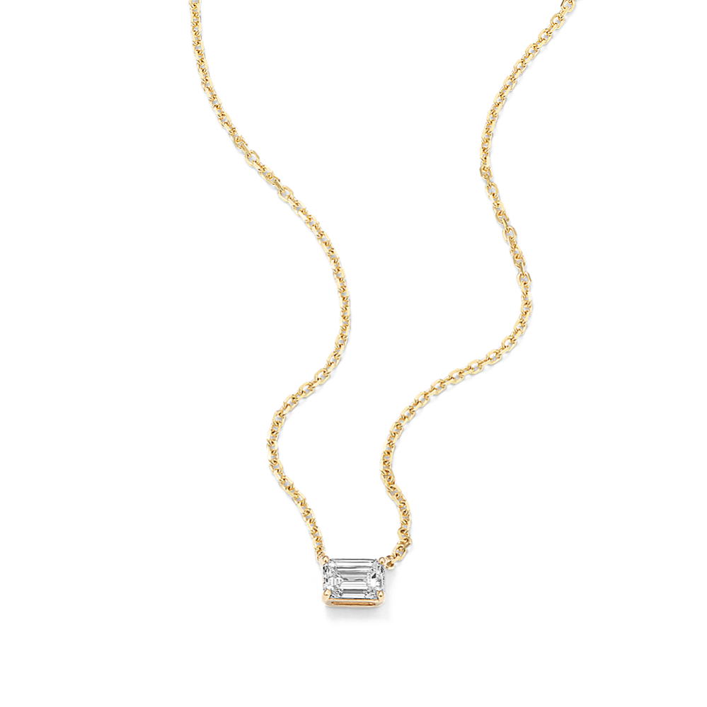 Emerald Cut 1/3 ctw Lab-Grown Diamond Pendant